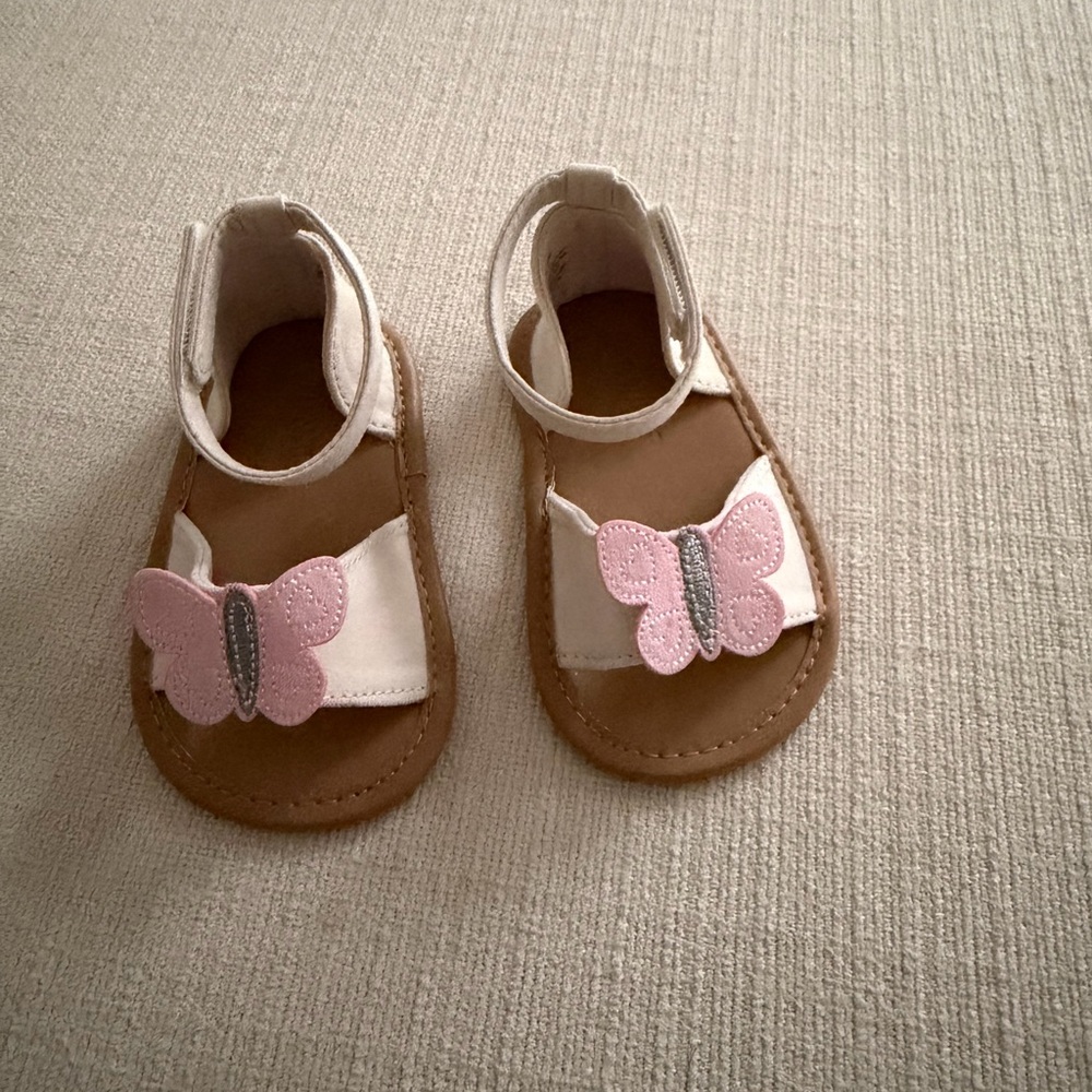 Old Navy Kids Sandals - Pink and White Butterfly